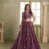 Vardan Ethnic Majestic Wine Sequin Embroidered Designer Lehenga Collection