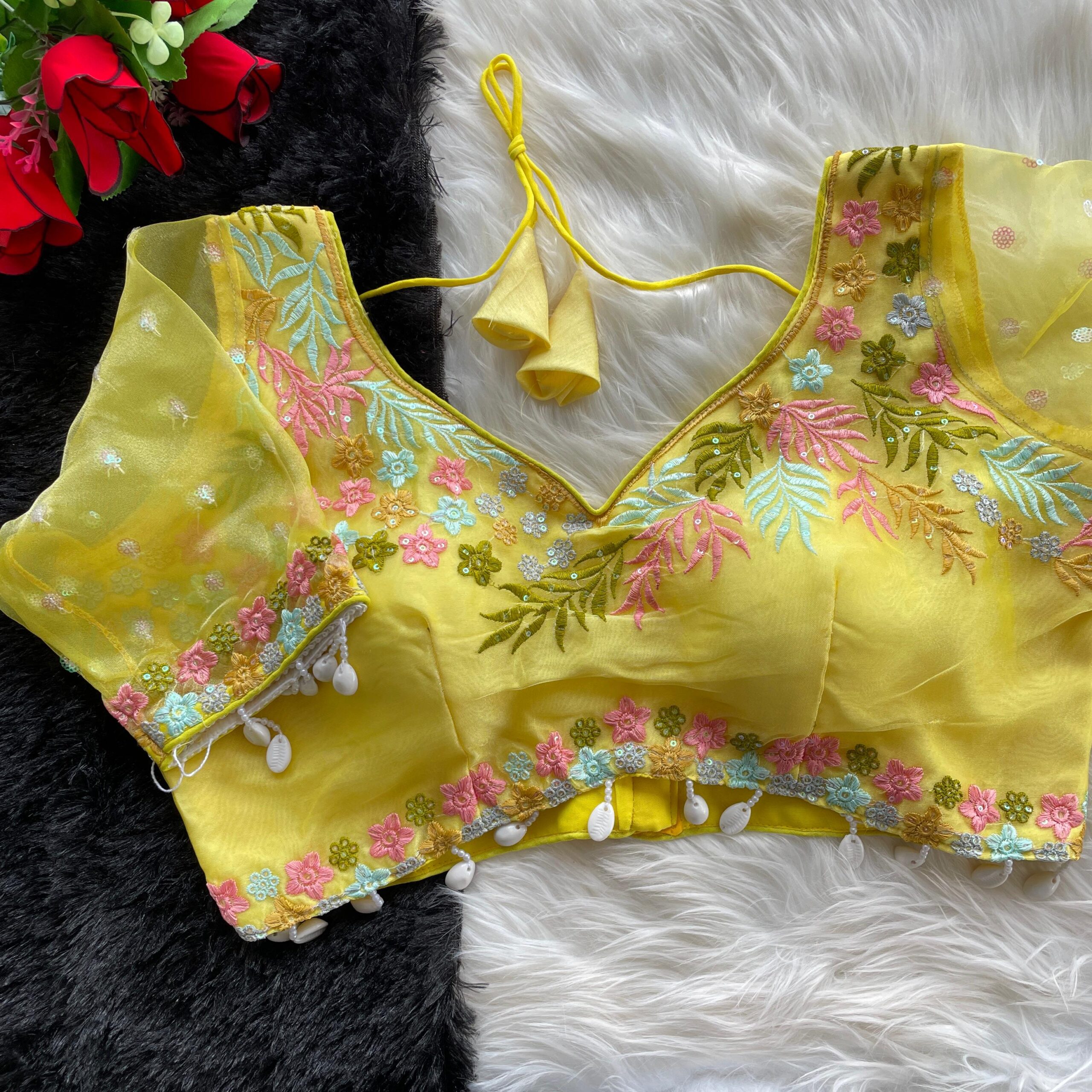 Vardan Ethnic Palak5 Heavy Soft Orenga Silk Wholesale Fancy Blouse Catalog