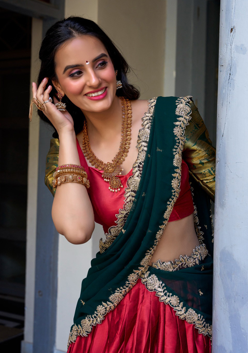 Vardan Ethnic Traditional South Indian Half Saree Pattu Lehenga Collection (12)