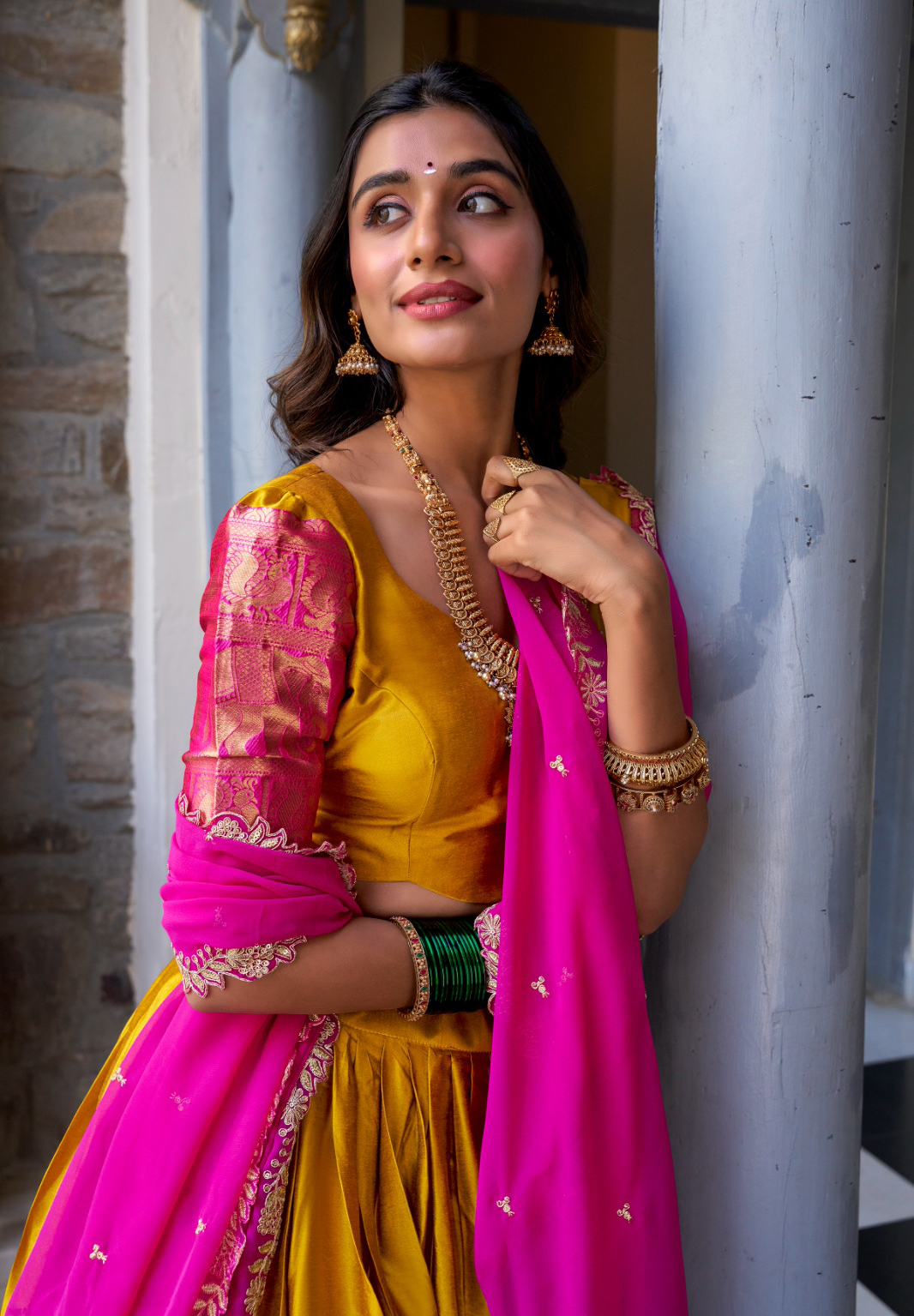 Vardan Ethnic Traditional South Indian Half Saree Pattu Lehenga Collection (16)