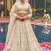 Vardan Regal Ivory Bridal Lehenga with Intricate Zari & Sequin Embroidery