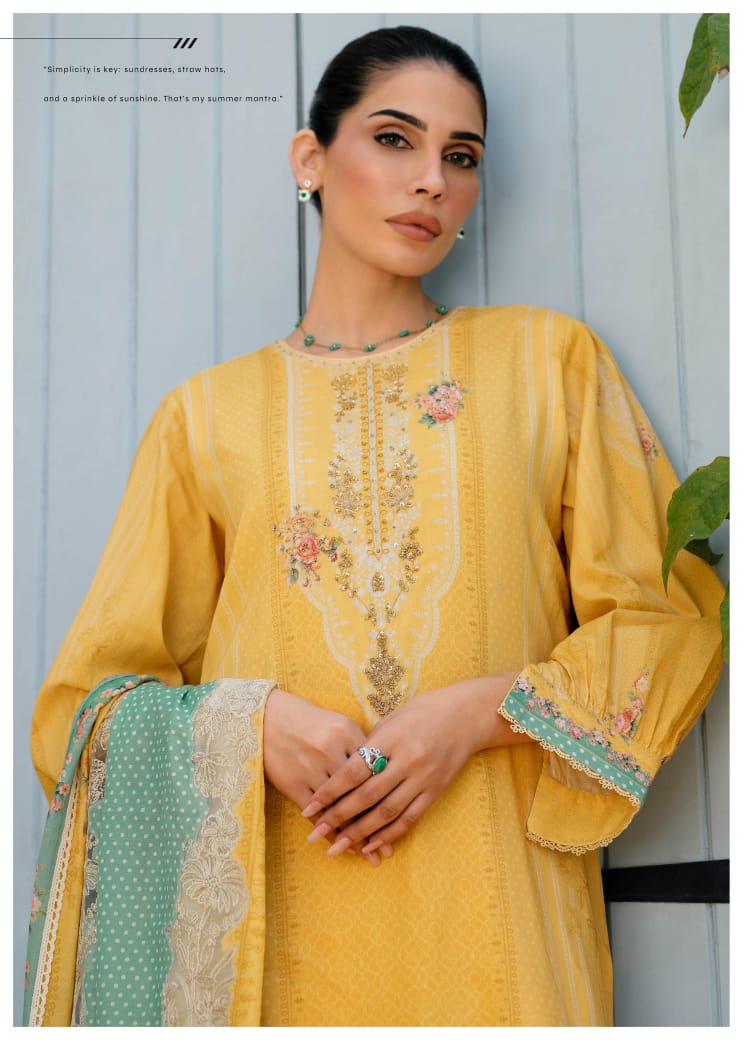Varsha A Royal Bouquet Cotton Suit Wholesale Catalog