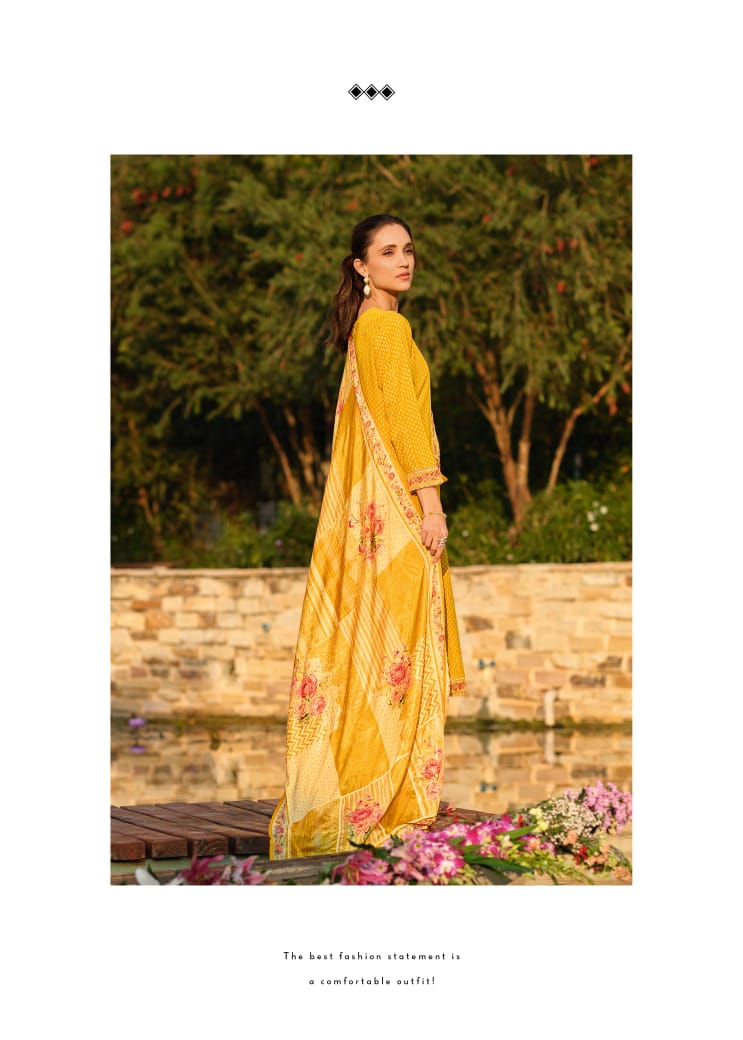 Varsha Feather Cotton Linen with Muslin Dupatta Wholesale Salwar Suit Catalog - Image 2