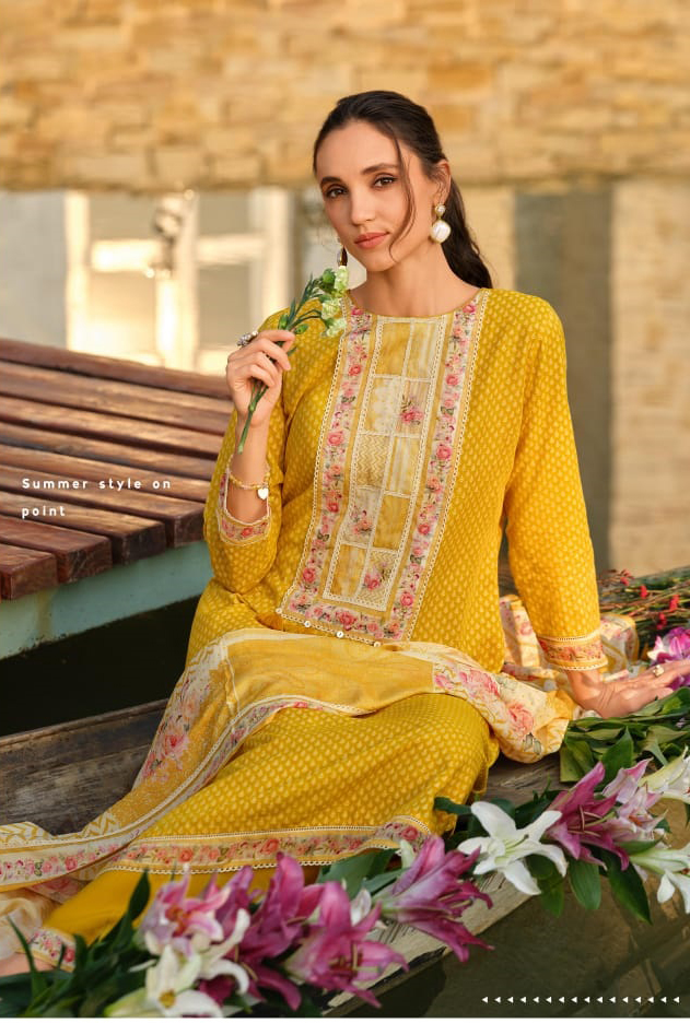 Varsha Feather Cotton Linen Suit Wholesale Catalog (5)