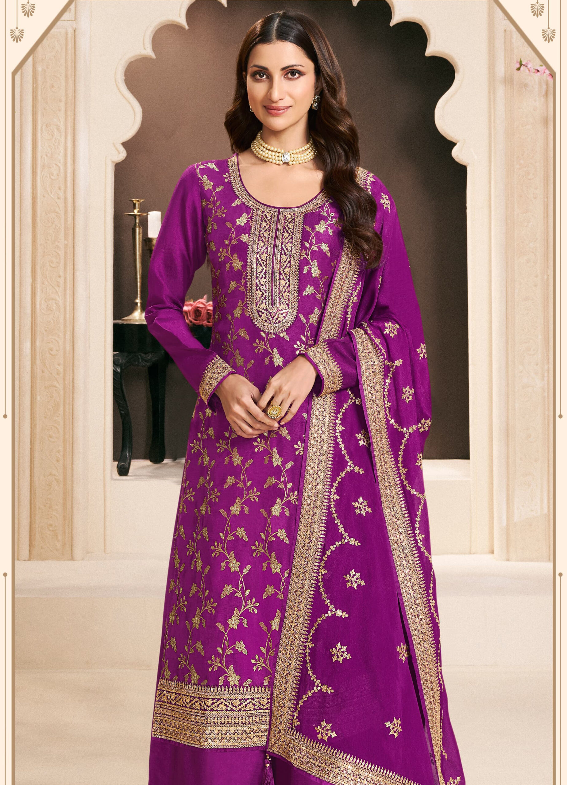 Vinay Kuleesh Khanak Silk Dress Material – Wholesale