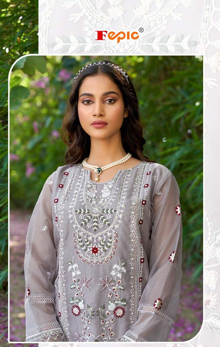 Fepic Sr3025 Organza Wholesale Pakistani Salwar Suit Collection