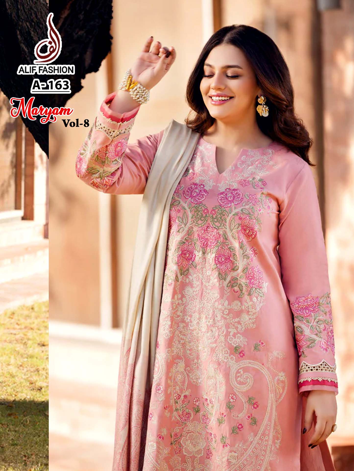 Alif Fashion Maryam Vol 8 Pure Cotton Wholesale Pakistani Suit Collection