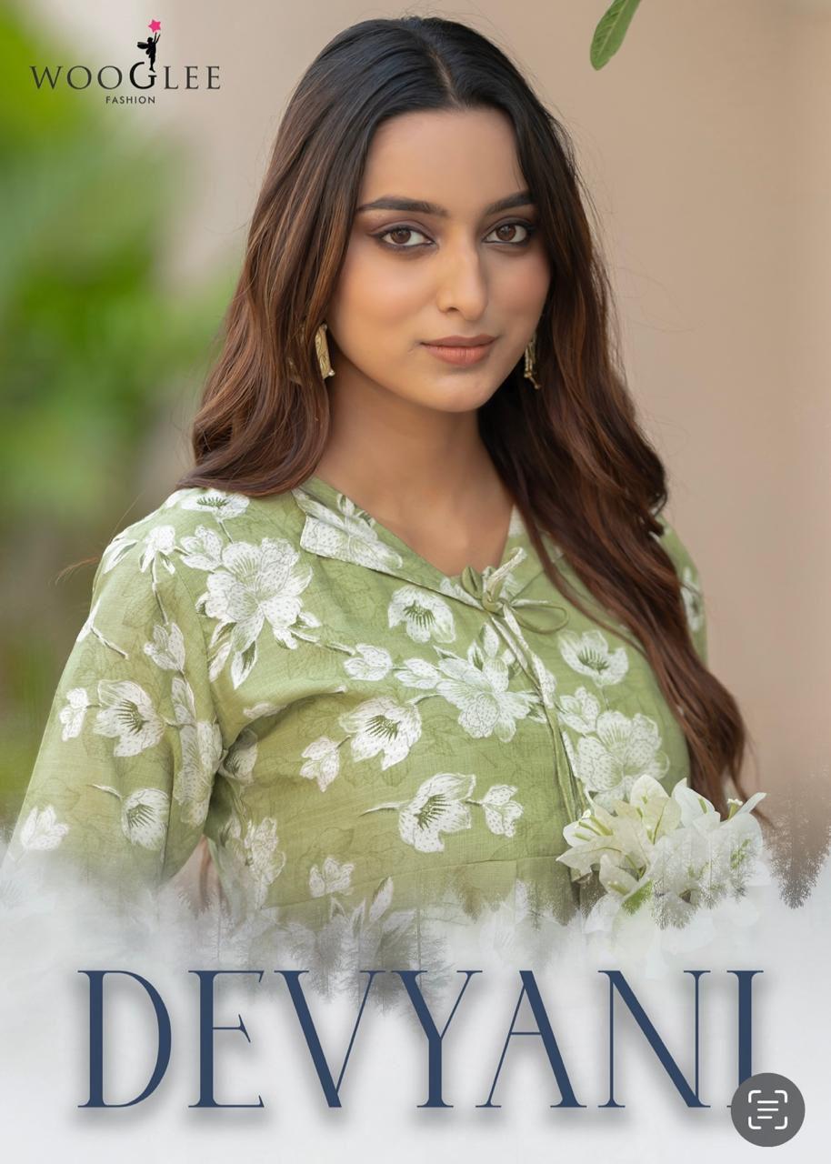 Wooglee Devyani Vetican Print Wholesale Kurti With Pant Collection