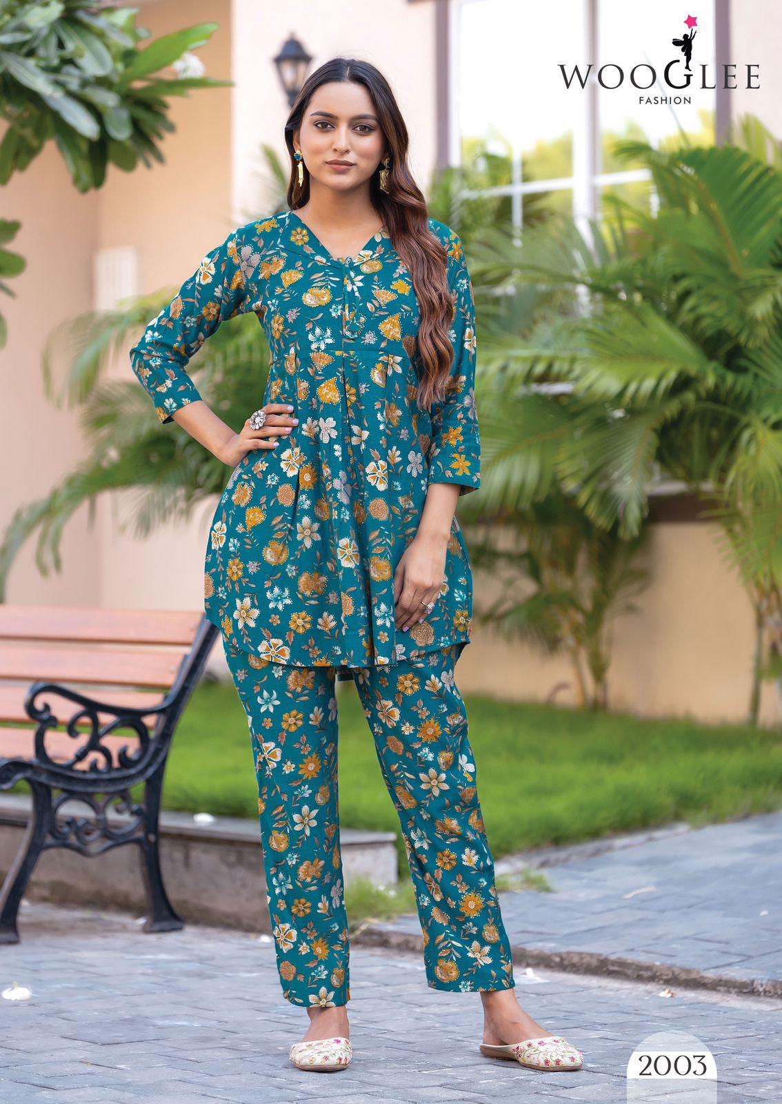 Wooglee Devyani Vetican Print Wholesale Kurti With Pant Collection - Image 5