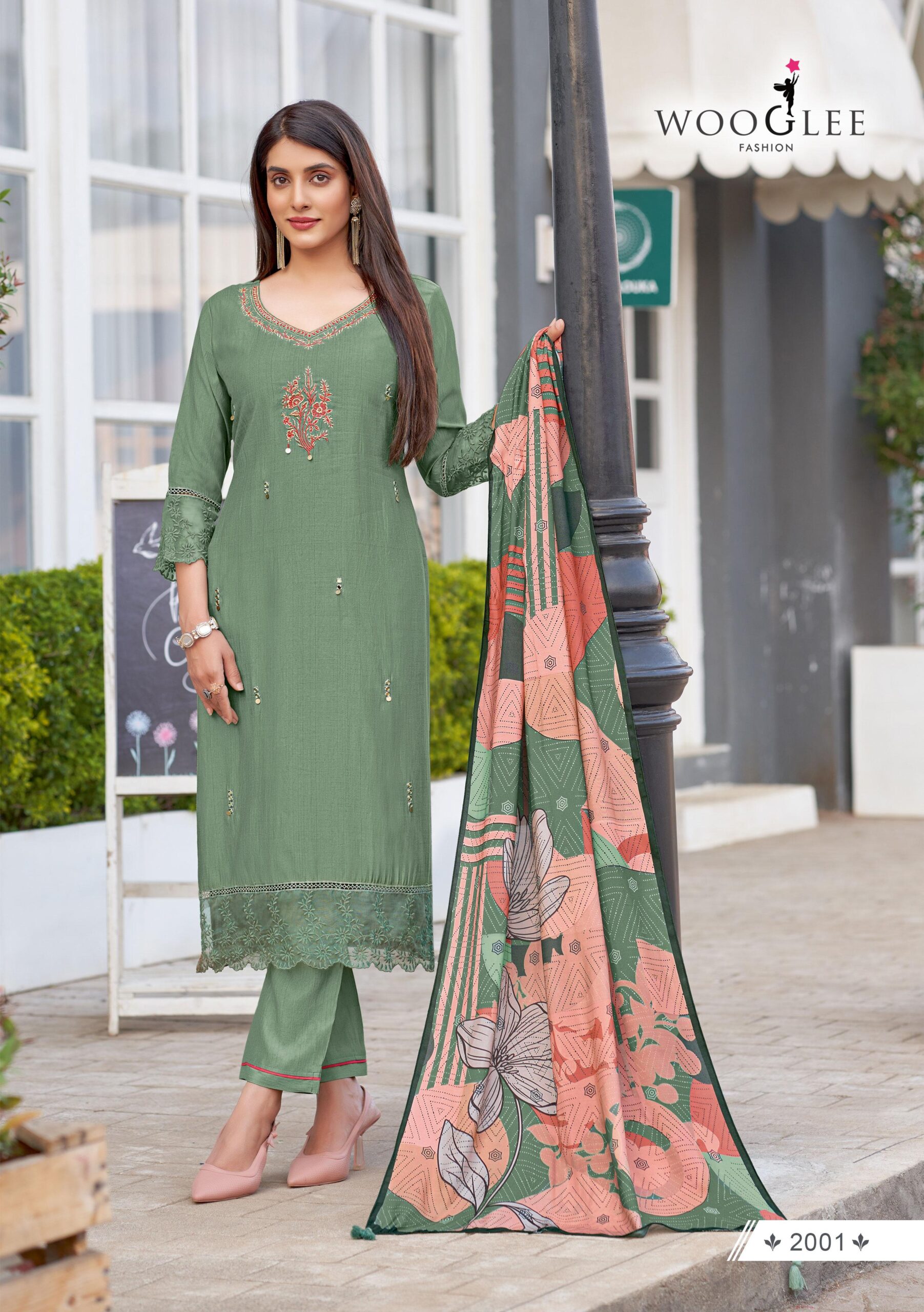 Wooglee Ehsaas Viscose Weaving Wholesale Readymade Salwar Suit Collection - Image 7