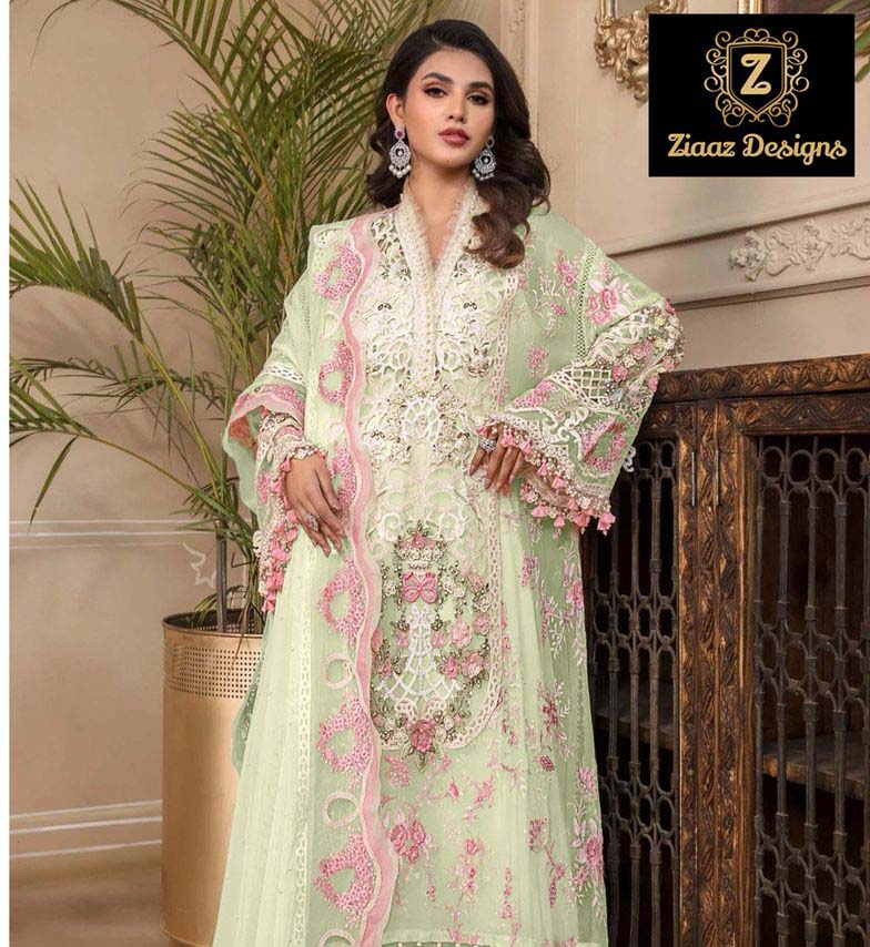 Ziaaz Designs Code 810 Colours Semi Stitched Jimmy Choo Wholesale Pakistani Suit Collection