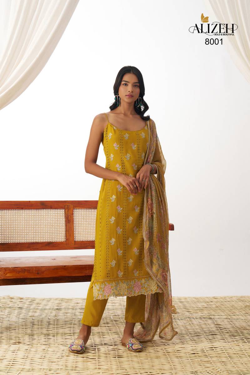 Alizeh Swara Organza Designer Readymade Salwar Suit Catalog — Wholesale Readymade Suit, Alizeh wholesale from Surat - Gallery Image 3