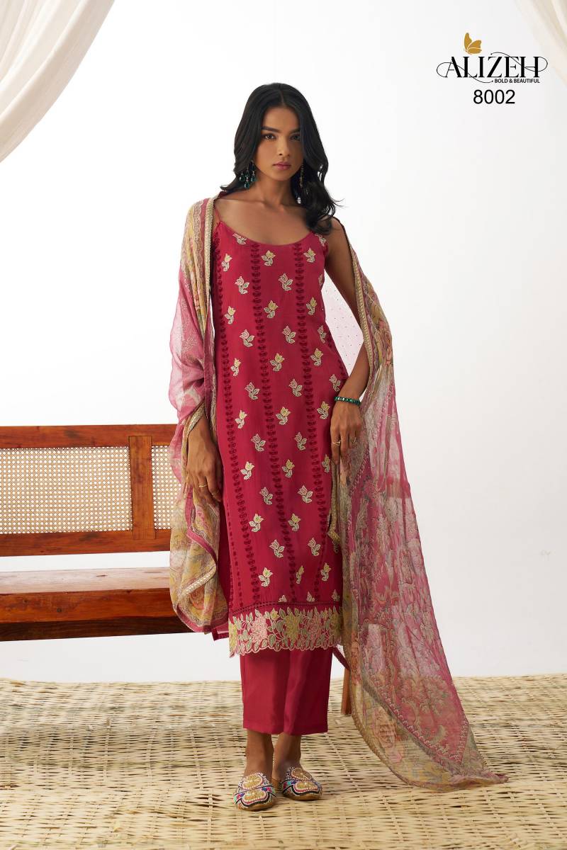 Alizeh Swara Organza Designer Readymade Salwar Suit Catalog — Wholesale Readymade Suit, Alizeh wholesale from Surat — view 1