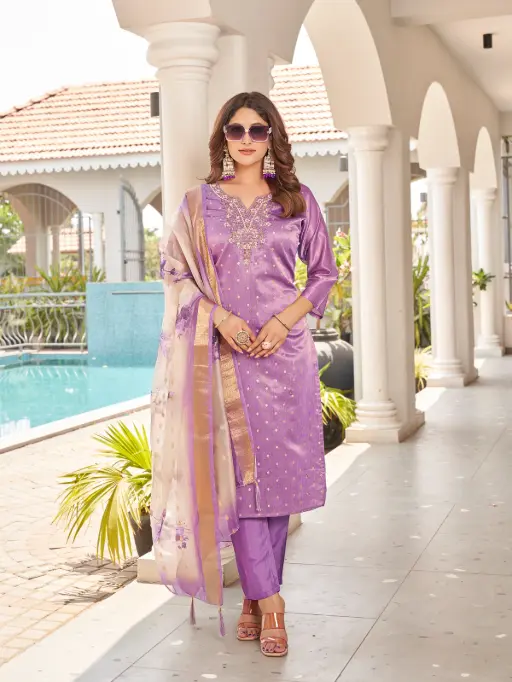 Aanchi Jeep 3-Piece Straight Fancy Wholesale Readymade Salwar Suit - Image 6