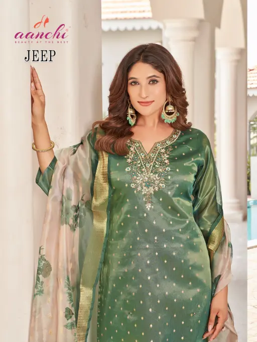 Aanchi Jeep 3-Piece Straight Fancy Wholesale Readymade Salwar Suit - Image 5