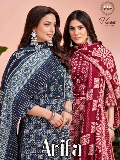 Aarifa Cotton Suit Collection Cambric Salwar Suit Wholesale Catalog