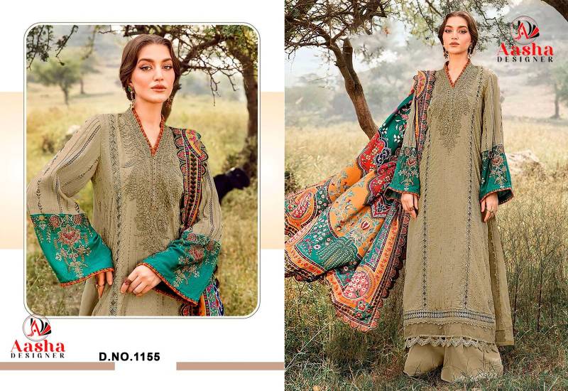 Aasha 1155 Aasha Designer Cotton Rayon Pakistani Suit Catalog - Image 2