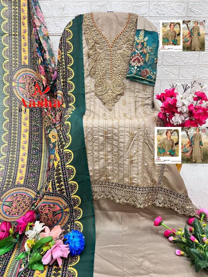 Aasha 1155 Aasha Designer Cotton Rayon Pakistani Suit Catalog - Image 3