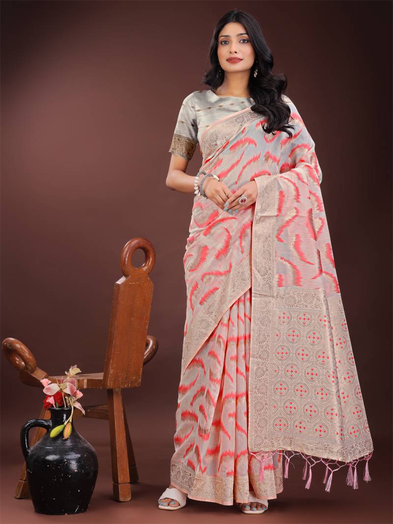 Ast Linen Queen Vol 4 Casual Wear Linen Cotton Saree Collection