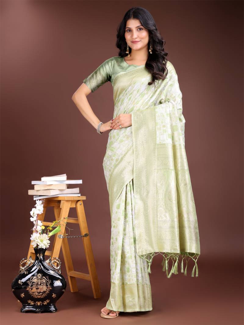 Ast Mango Silk Linen Cotton Fancy Saree Wholesale Collection