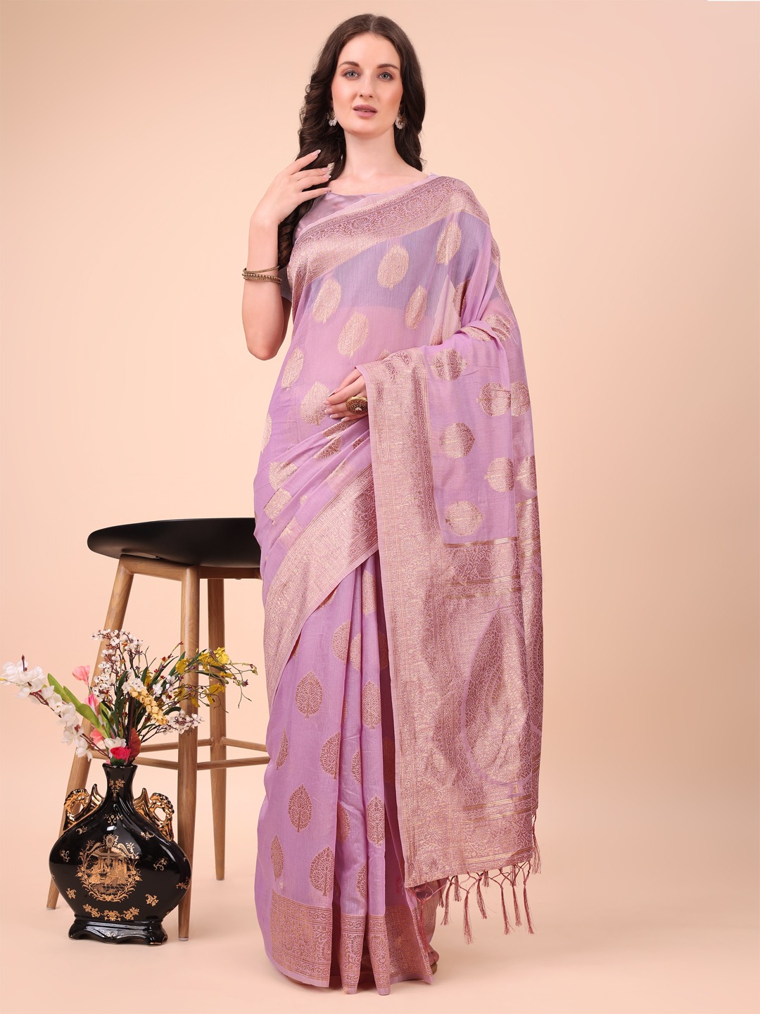Astita Dhakai Linen Pure Cotton Sarees Wholesale Collection - Image 2