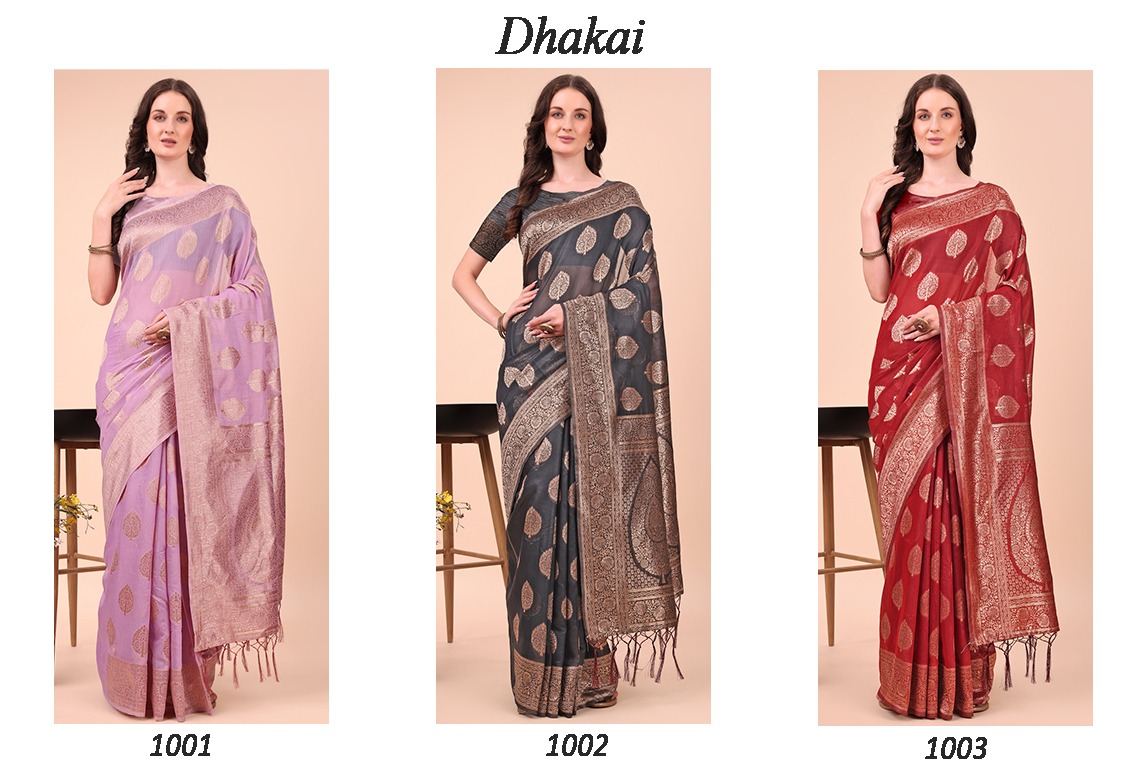 Astita Dhakai Linen Pure Cotton Sarees Wholesale Collection - Image 4