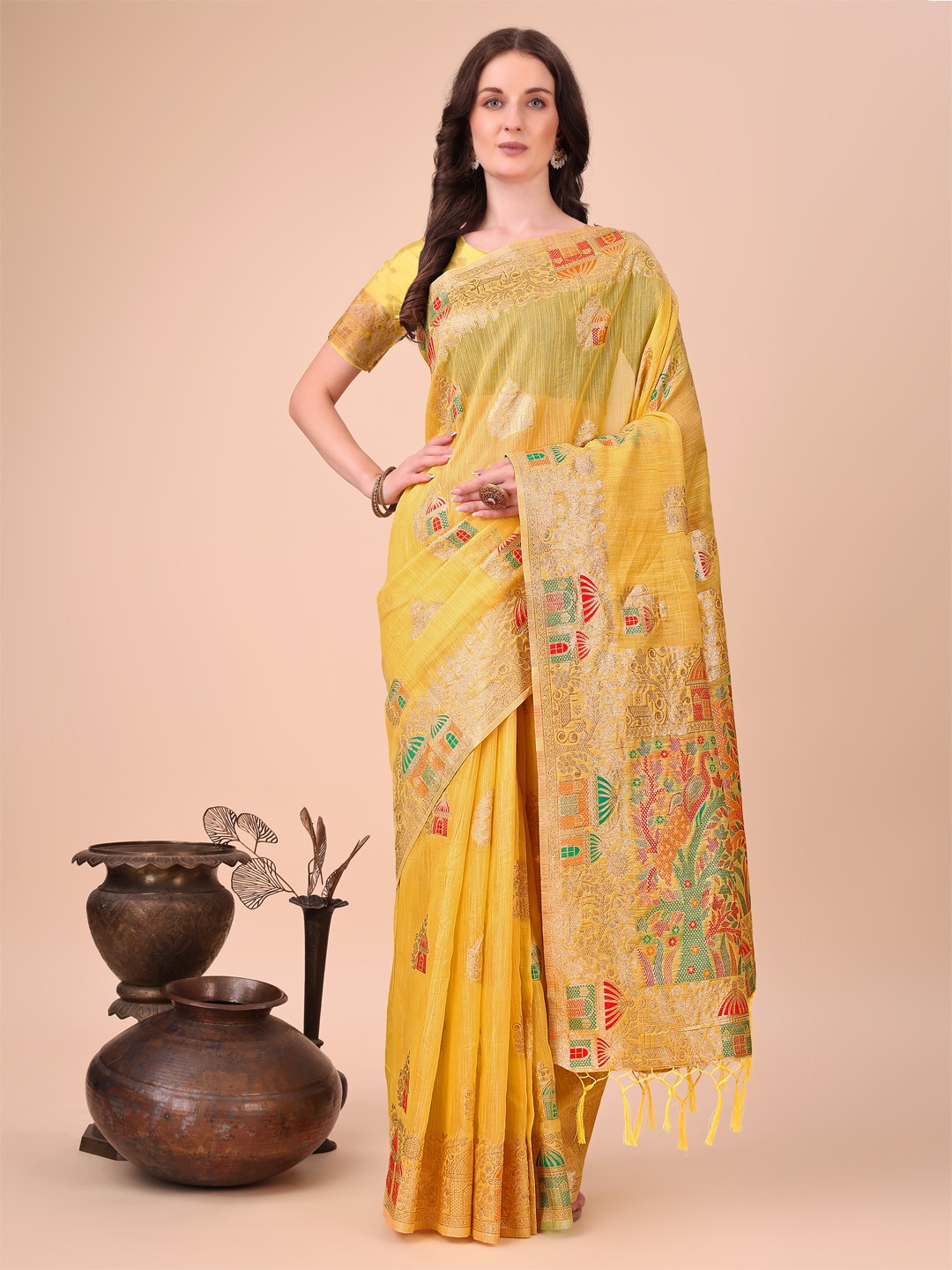Astita Linen Weaves Premium Linen Cotton Saree Collection - Image 4