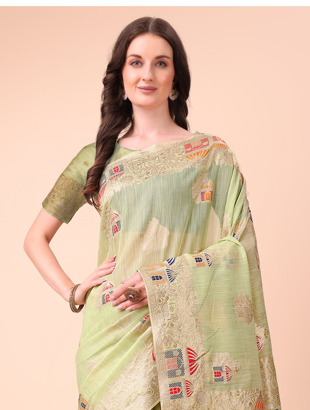 Astita Linen Weaves Premium Linen Cotton Saree Collection