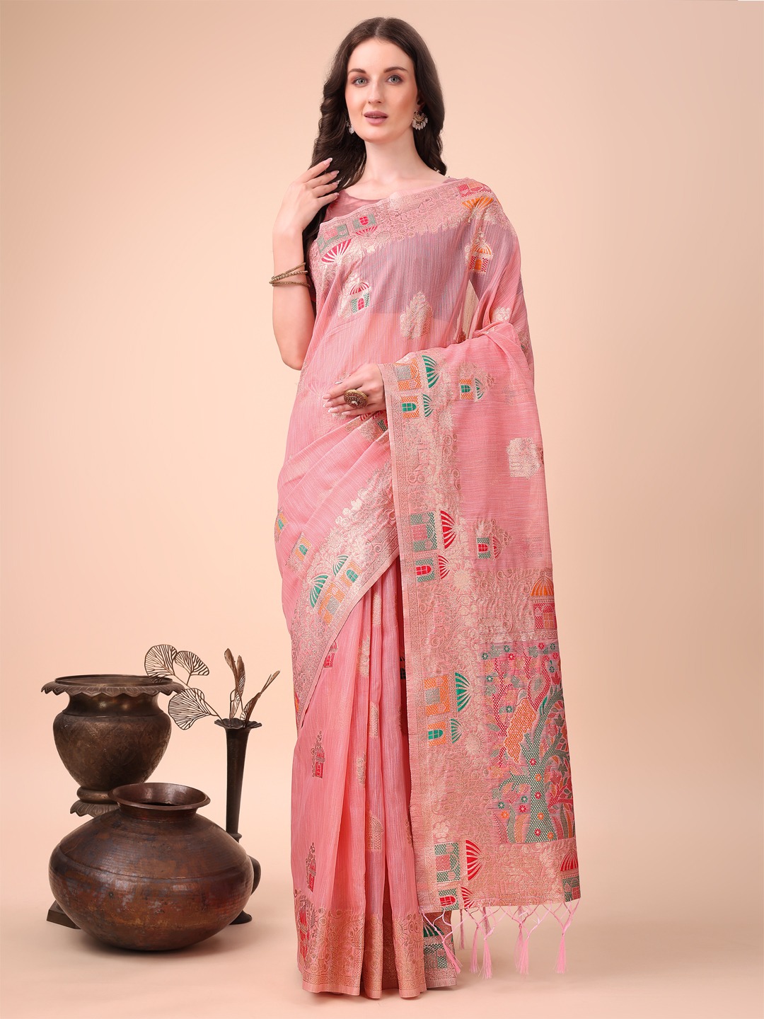 Astita Linen Weaves Premium Linen Cotton Saree Collection - Image 3