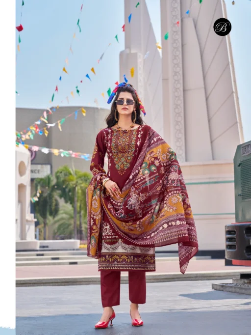 Belliza Naira Vol-100 Premium Karachi Cotton Suit Collection - Image 2