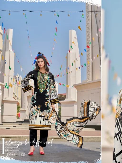 Belliza Naira Vol-100 Premium Karachi Cotton Suit Collection - Image 3