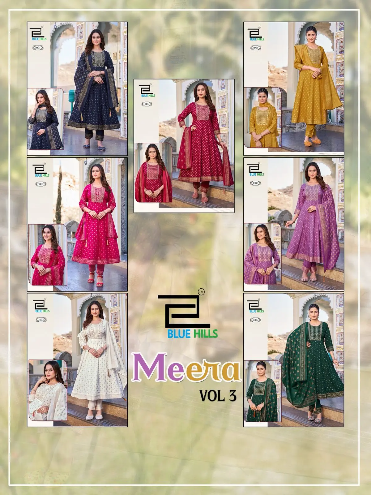 Blue Hills Meera Vol 3 Rayon Readymade Anarkali Suits Catalog — Wholesale Anarkali Kurti, Blue Hills wholesale from Surat — view 10
