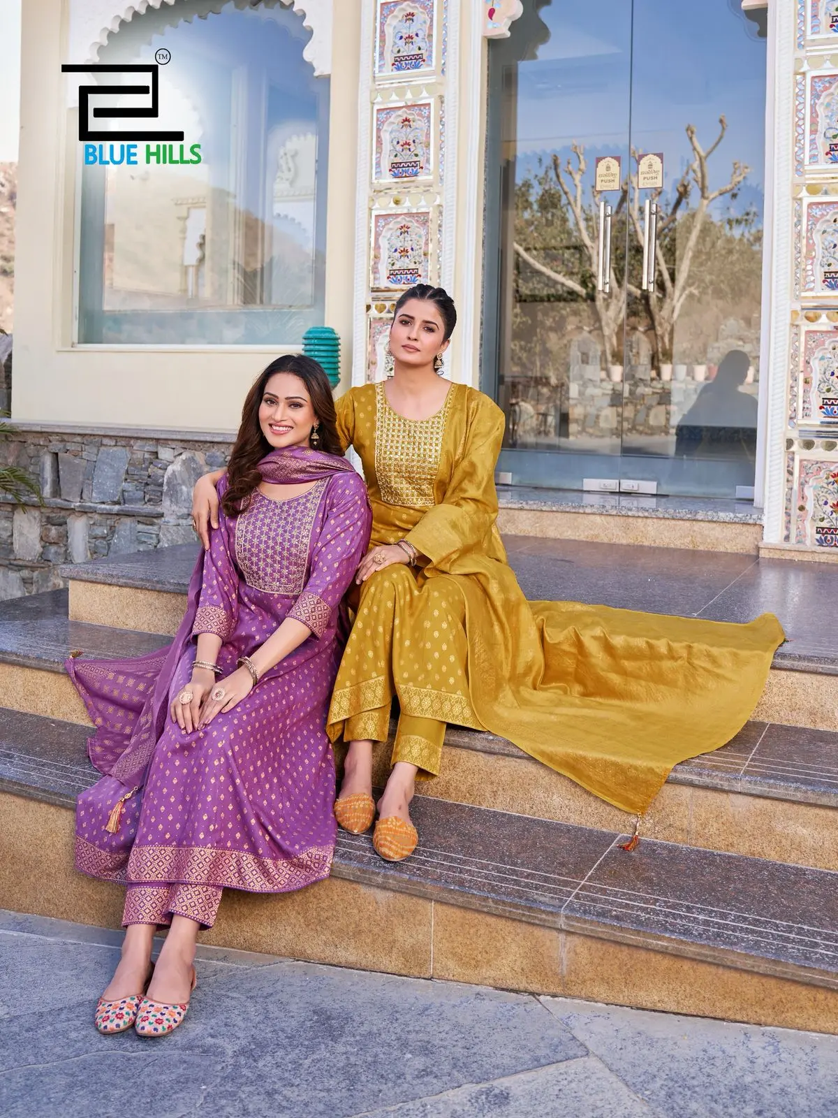 Blue Hills Meera Vol 3 Rayon Readymade Anarkali Suits Catalog — Wholesale Anarkali Kurti, Blue Hills wholesale from Surat - Gallery Image 8