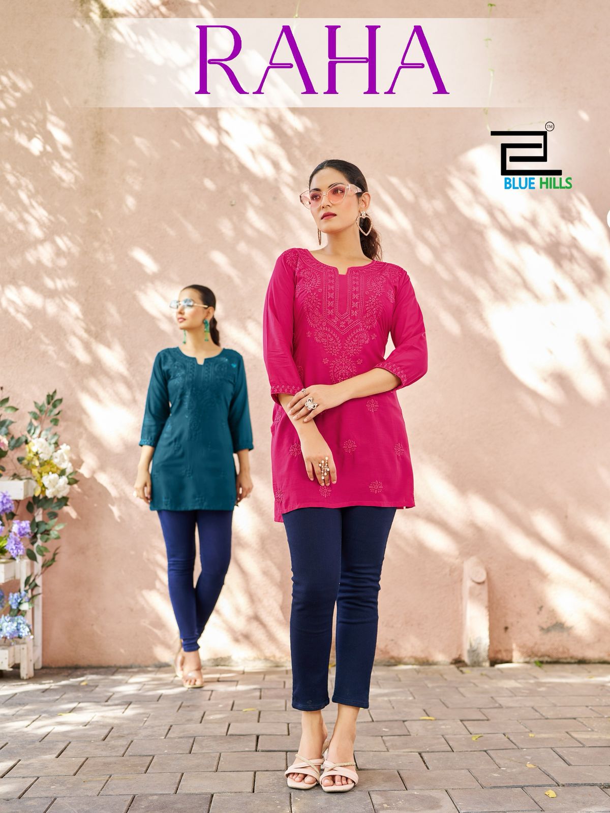 Blue Hills Raha Viscose Modal Short Top Kurti Catalog