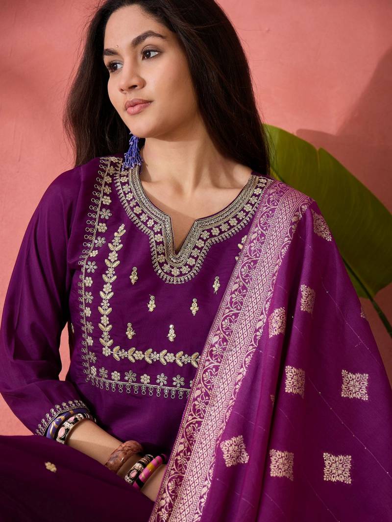 Color Set 8507 Beautiful Roman Silk Kurti Bottom With Dupatta Full Wholesale Catalog - Image 8
