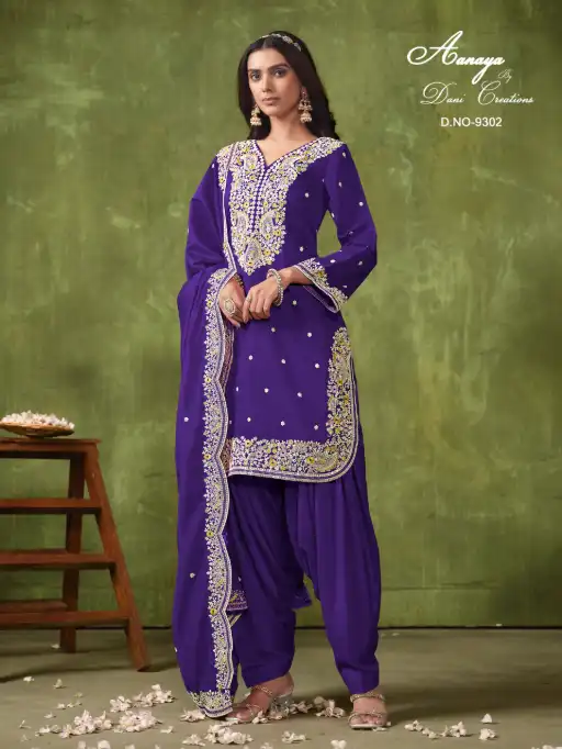 Dani Creation AANAYA 9300 Roman Silk Premium Salwar suit Collection — Wholesale Salwar Suits, Dani Ceration wholesale from Surat - Gallery Image 6