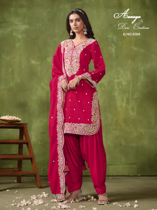 Dani Creation AANAYA 9300 Roman Silk Premium Salwar suit Collection — Wholesale Salwar Suits, Dani Ceration wholesale from Surat — view 1