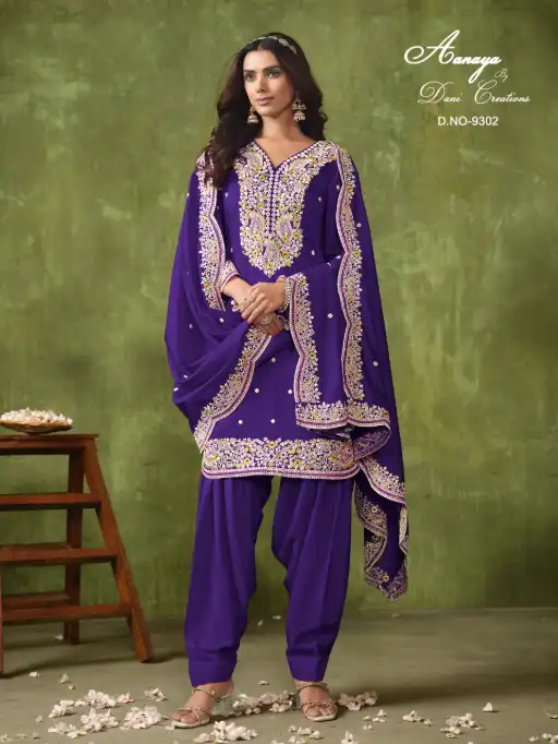 Dani Creation AANAYA 9300 Roman Silk Premium Salwar suit Collection — Wholesale Salwar Suits, Dani Ceration wholesale from Surat - Gallery Image 2