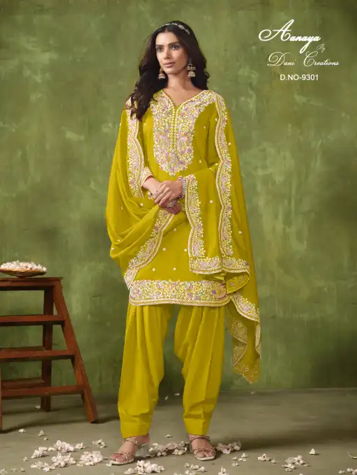 Dani Creation AANAYA 9300 Roman Silk Premium Salwar suit Collection — Wholesale Salwar Suits, Dani Ceration wholesale from Surat - Gallery Image 3