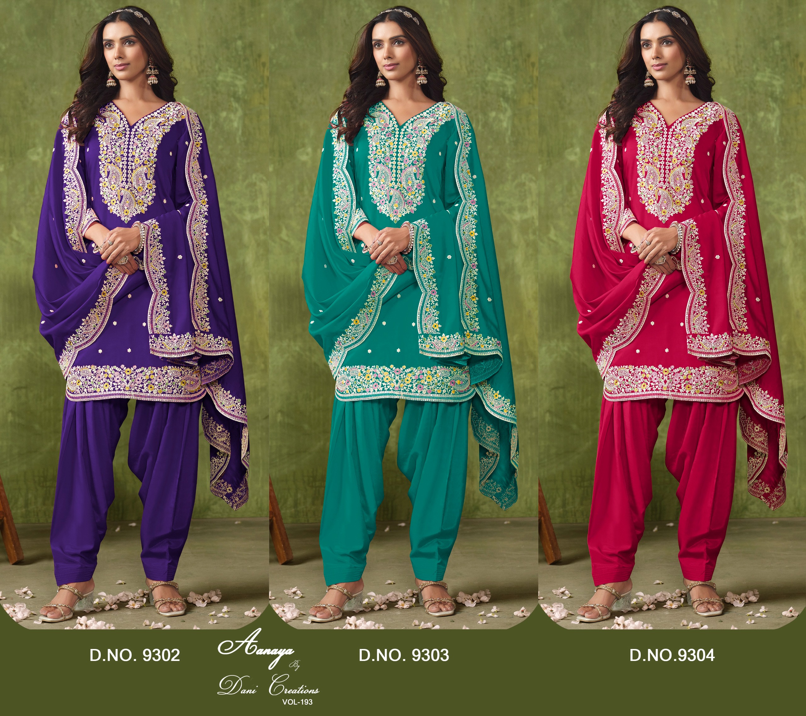 Dani Creation AANAYA 9300 Roman Silk Premium Salwar suit Collection — Wholesale Salwar Suits, Dani Ceration wholesale from Surat — view 7