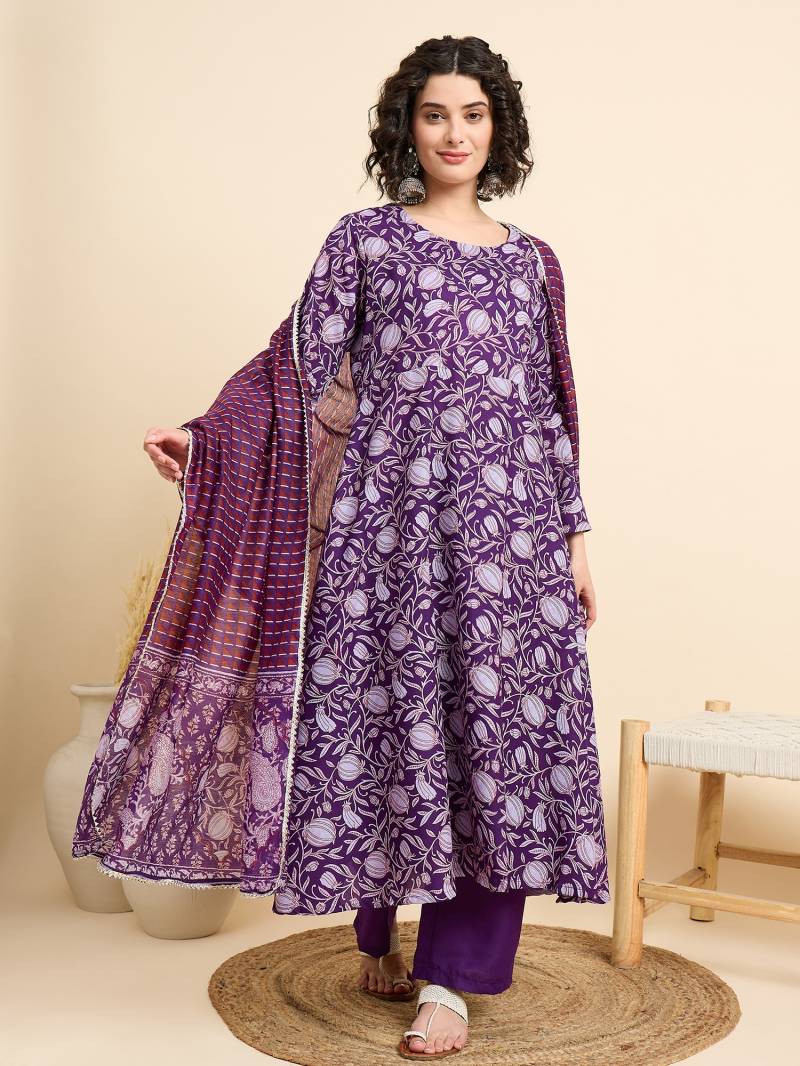 Dhruvi 287 Rayon Printed Kurti Bottom With Dupatta Collection