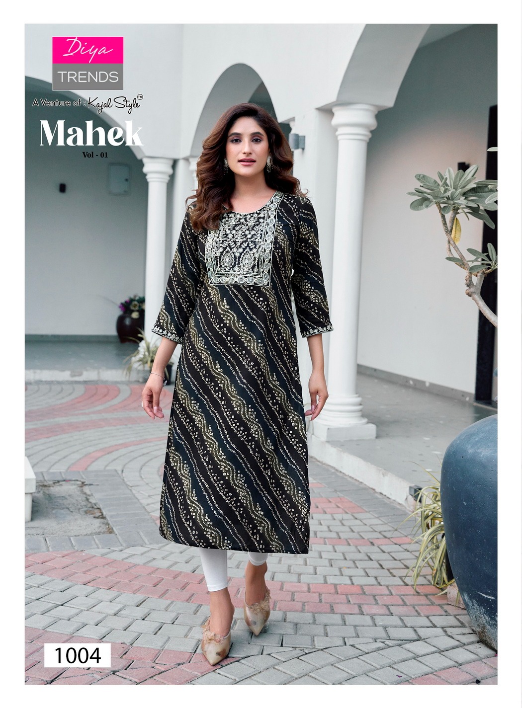 Diya Trends Mahek Vol.1 Heavy Rayon Embroidered Kurtis Catalog - Image 7