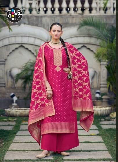 Four Dots Colbee Viscose Maslin Dress Material Full Wholesale Catalog