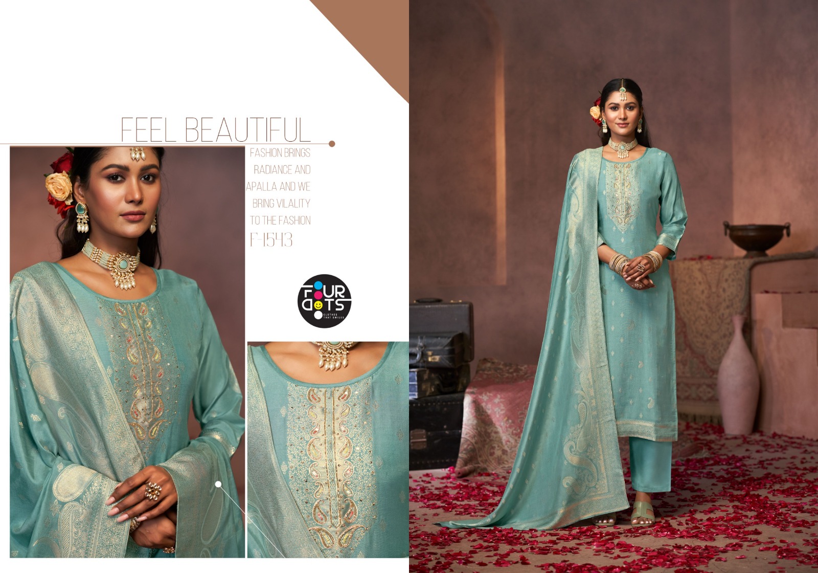 Gazala Collection Suits with Viscos Wholesale Designer Dress Material - Image 5
