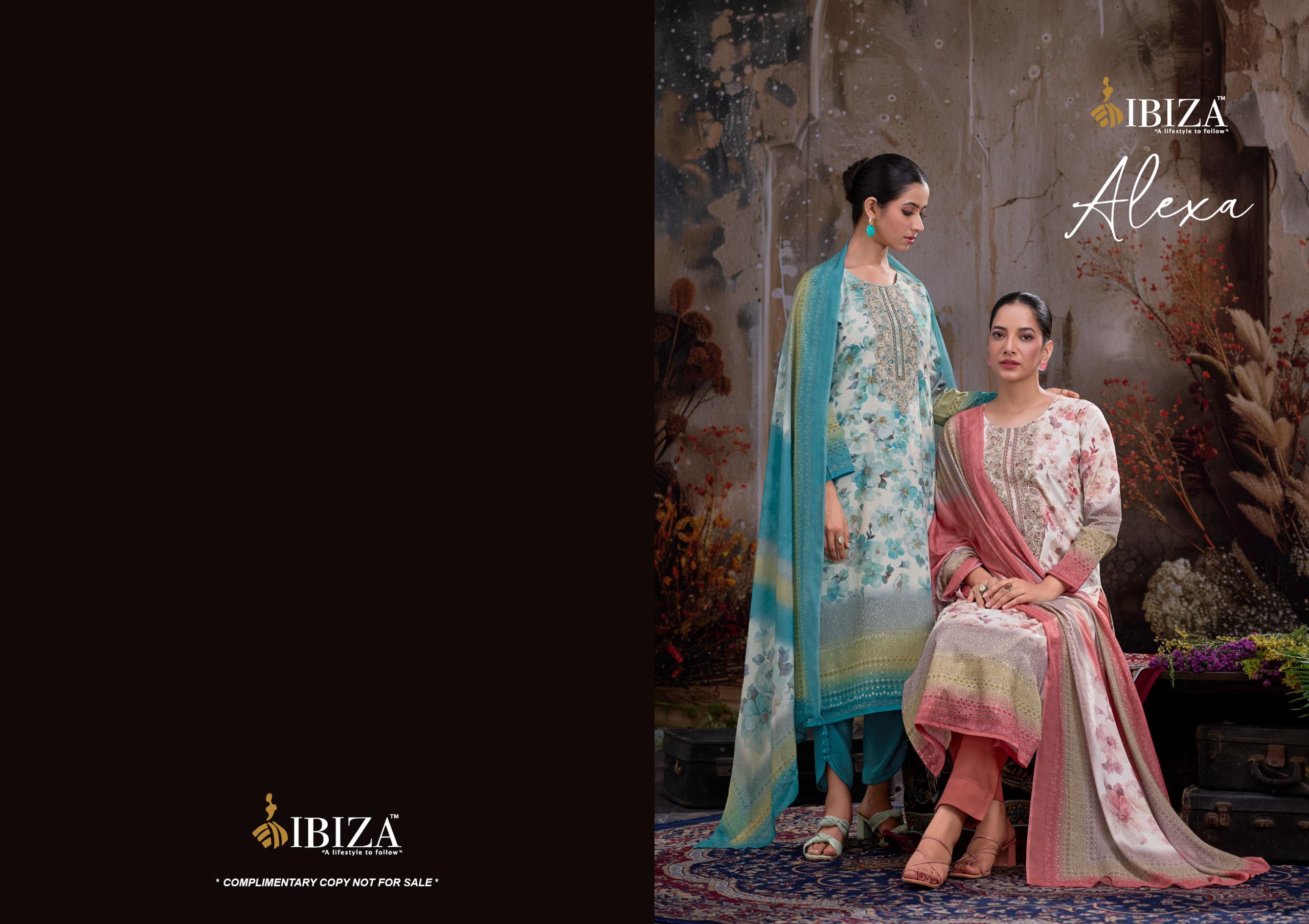 IBIZA ALEXA Designer Lawn Cotton Salwar Suit Dupatta Embroidered Collection - Image 4