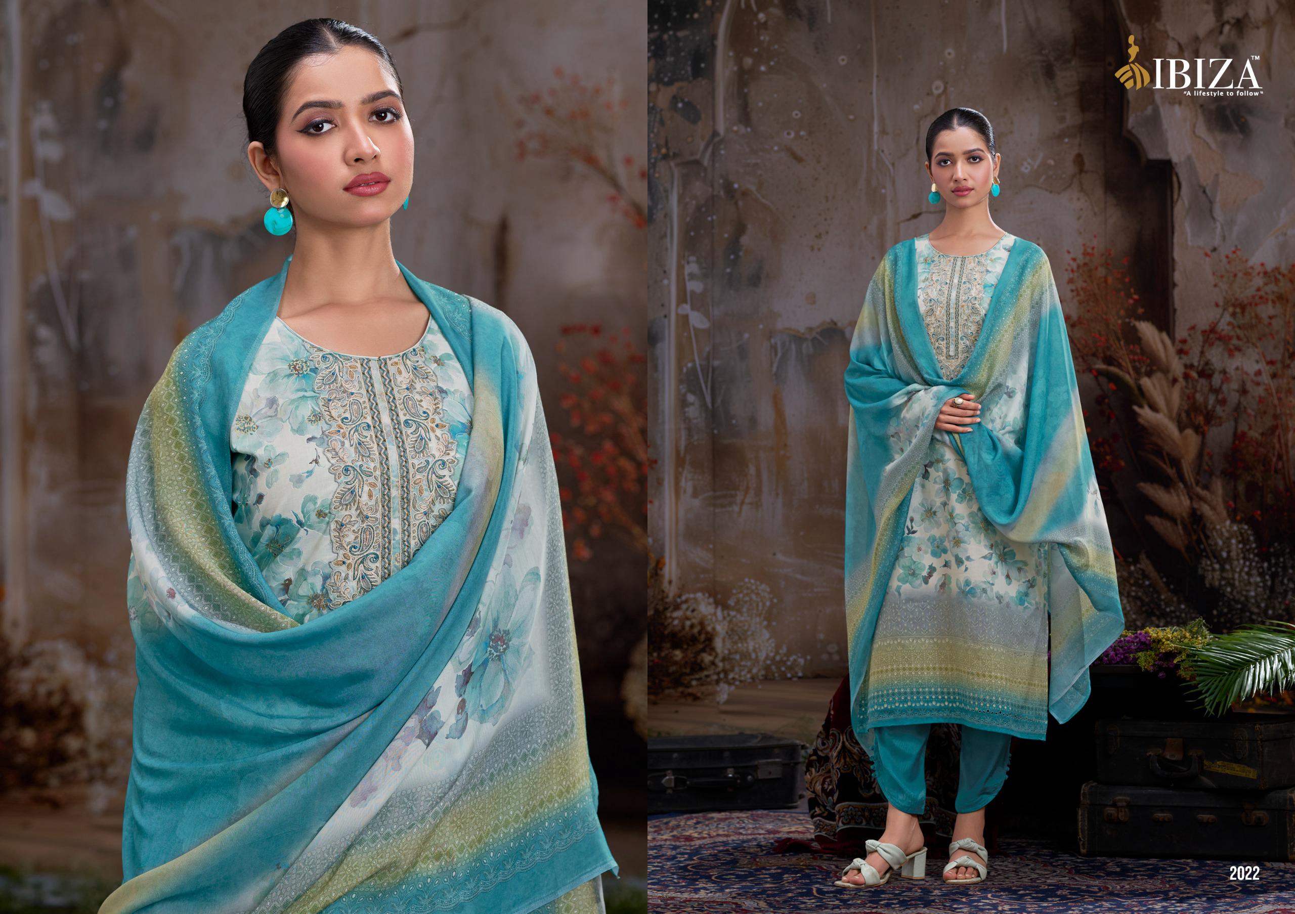 IBIZA ALEXA Designer Lawn Cotton Salwar Suit Dupatta Embroidered Collection - Image 2
