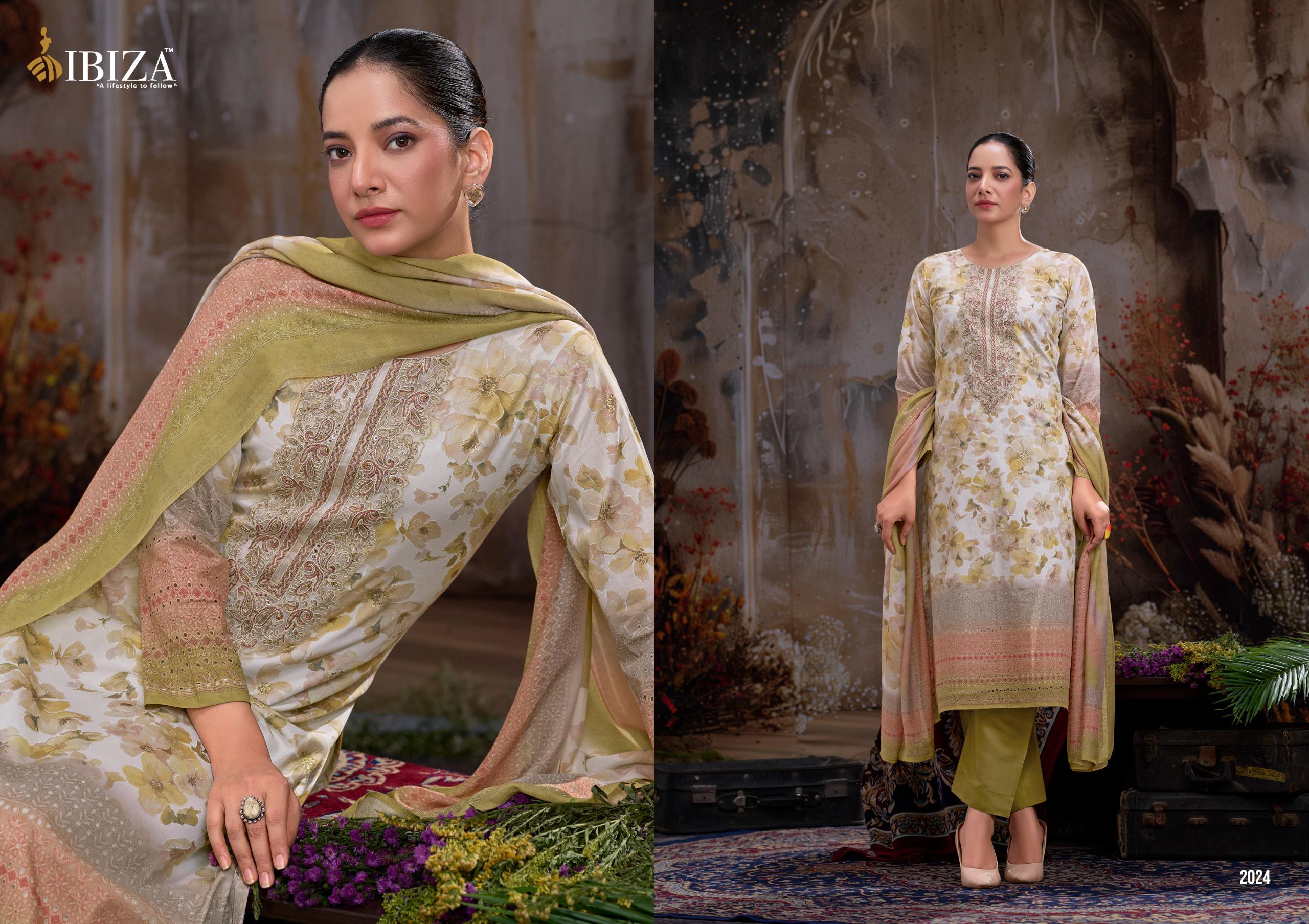 IBIZA ALEXA Designer Lawn Cotton Salwar Suit Dupatta Embroidered Collection - Image 3
