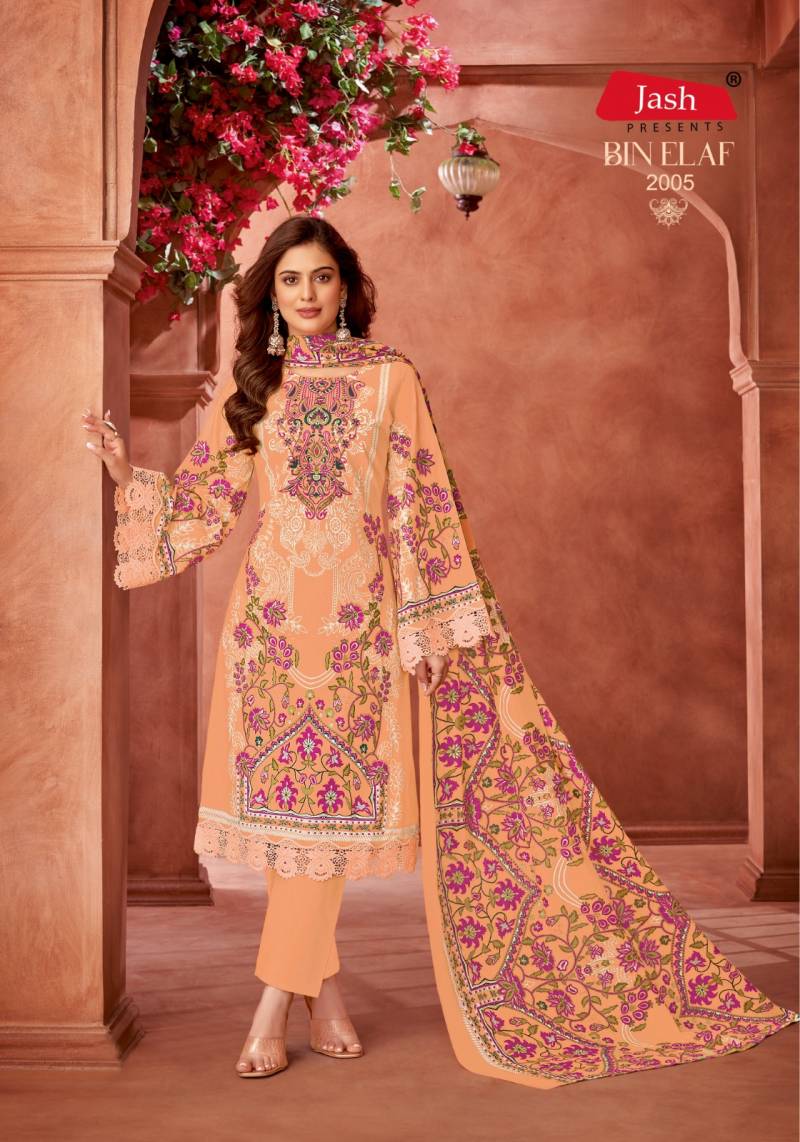 Jash Bin Elaf Vol 2 Lawn Cotton Salwar Suit Wholesale Catalog - Image 10