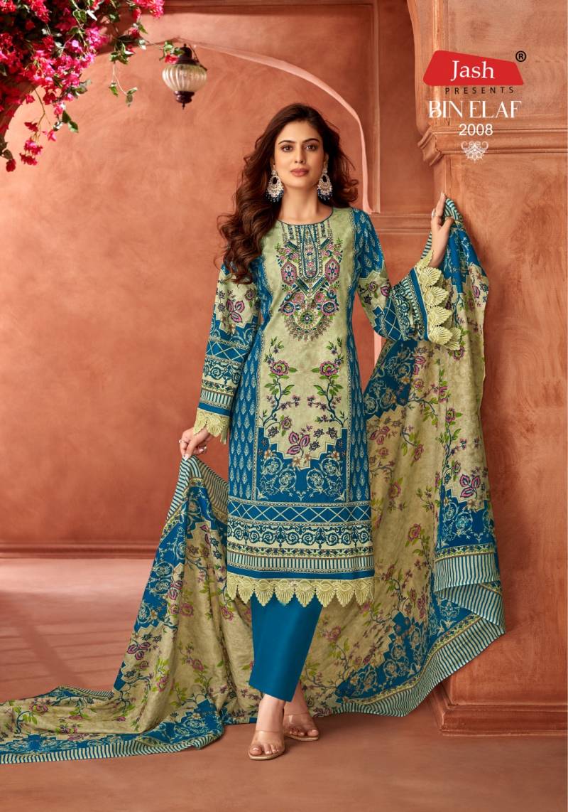 Jash Bin Elaf Vol 2 Lawn Cotton Salwar Suit Wholesale Catalog - Image 6