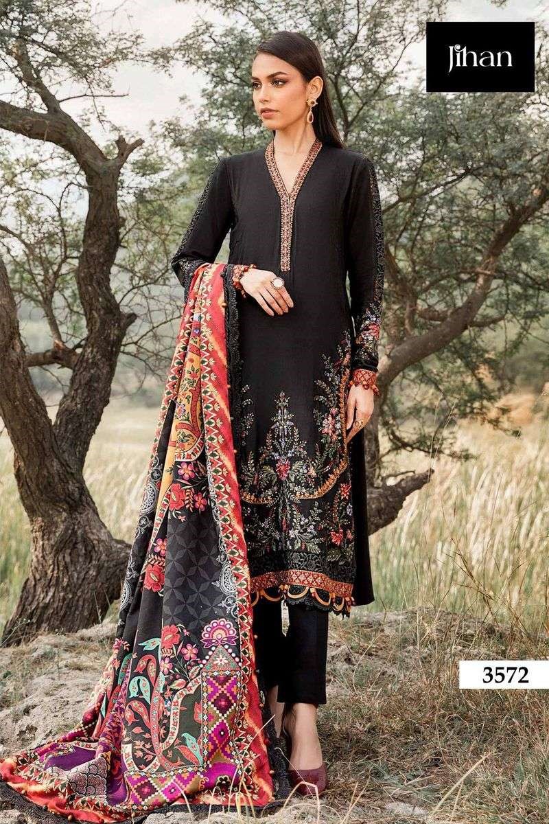 Jihan 3572 Cotton Dupatta Pakistani Salwar Suits Wholesale Collection